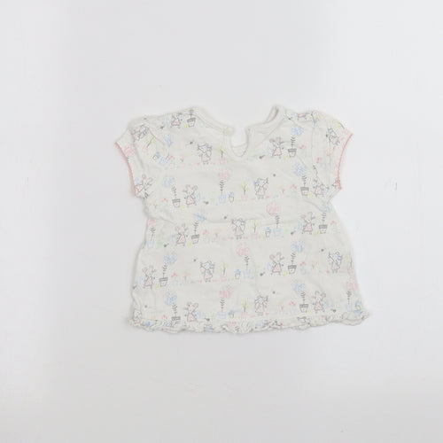 George Baby White   Basic T-Shirt Size 3-6 Months