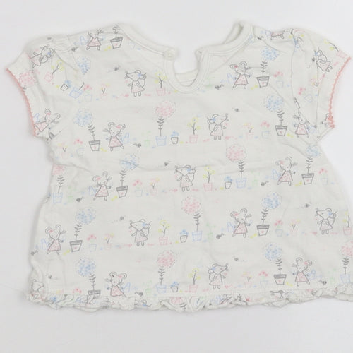 George Baby White   Basic T-Shirt Size 3-6 Months