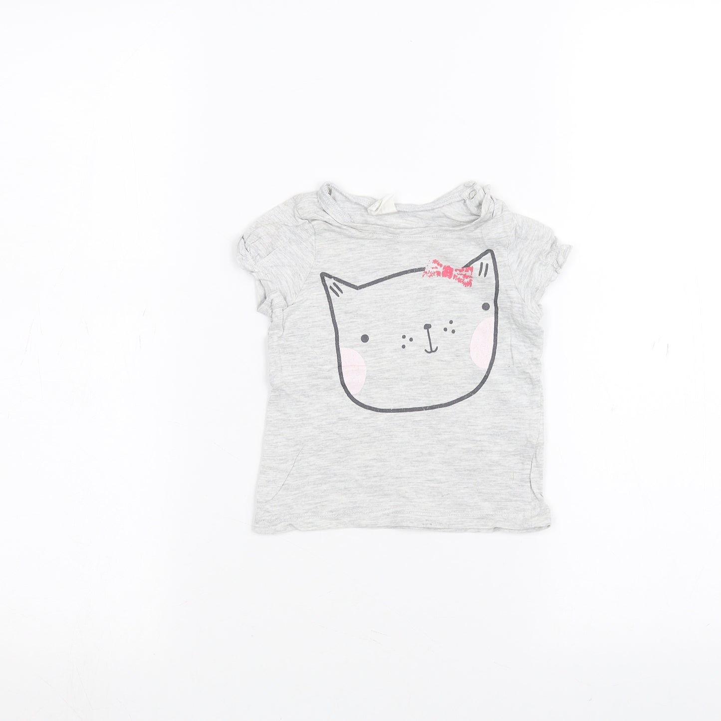 H&M Baby Grey   Basic T-Shirt Size 6-9 Months