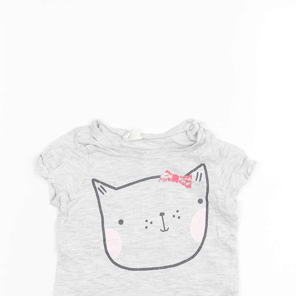H&M Baby Grey   Basic T-Shirt Size 6-9 Months