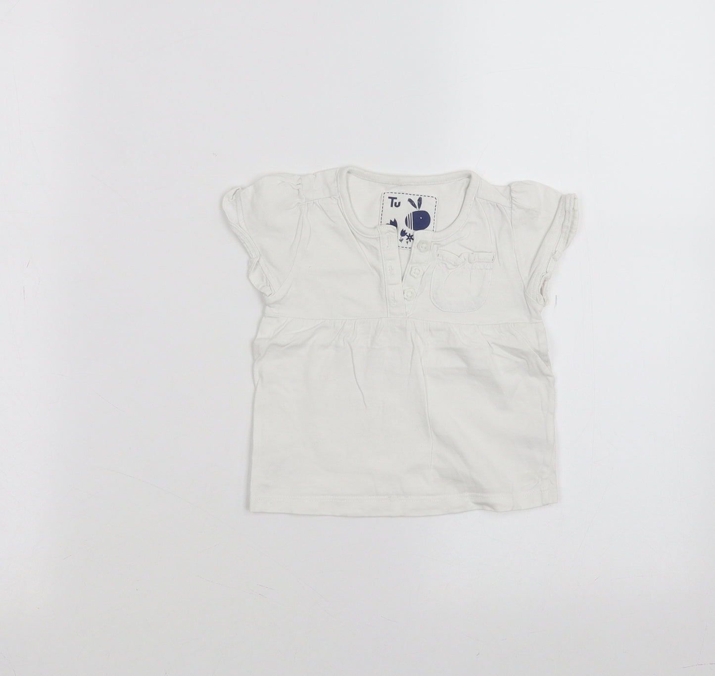 TU Baby White   Basic T-Shirt Size 6-9 Months