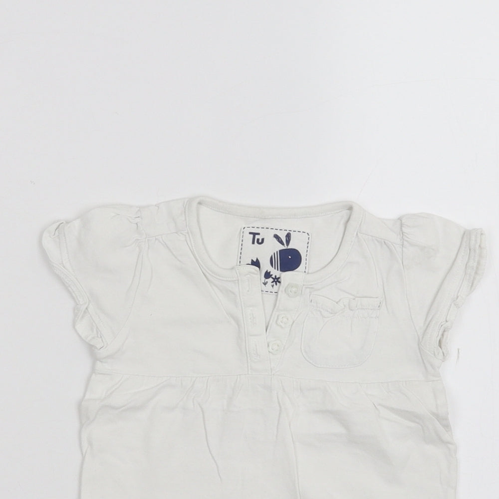 TU Baby White   Basic T-Shirt Size 6-9 Months