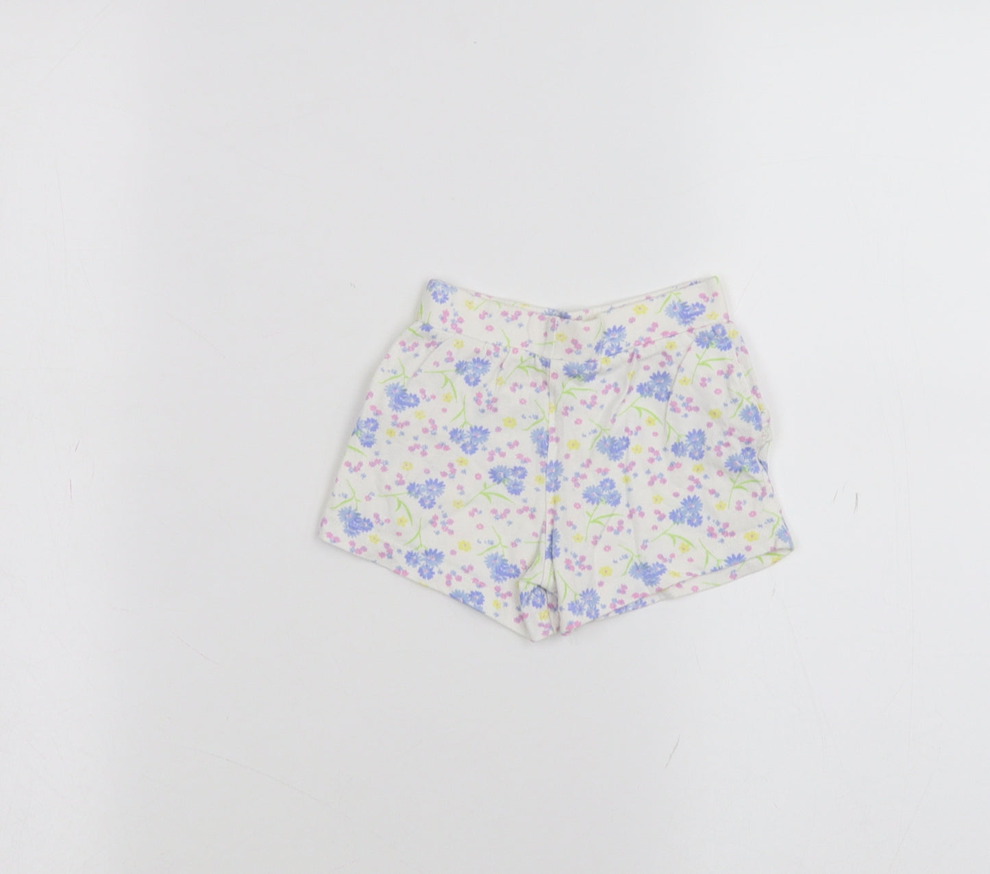 Mothercare Baby White Floral  Cropped Trousers Size 6-9 Months