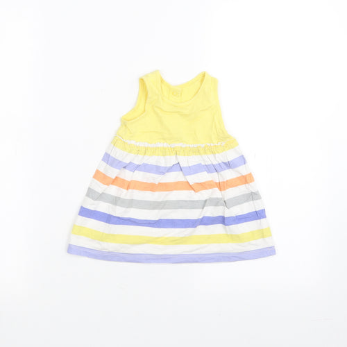 Mothercare Baby White Striped  A-Line  Size 3-6 Months