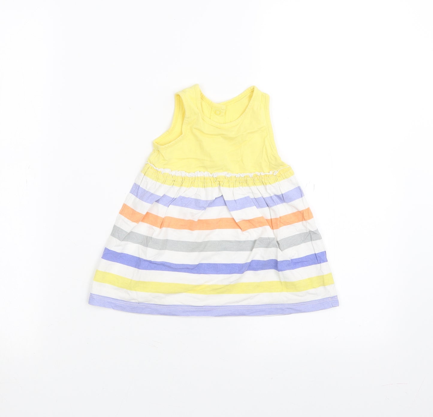Mothercare Baby White Striped  A-Line  Size 3-6 Months