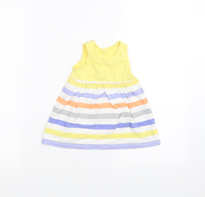 Mothercare Baby White Striped  A-Line  Size 3-6 Months