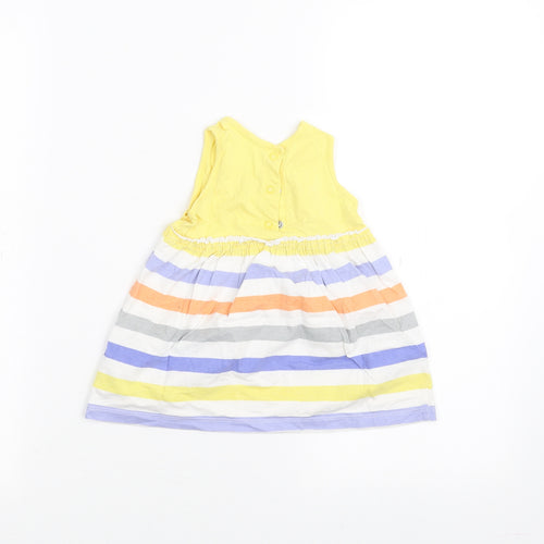 Mothercare Baby White Striped  A-Line  Size 3-6 Months