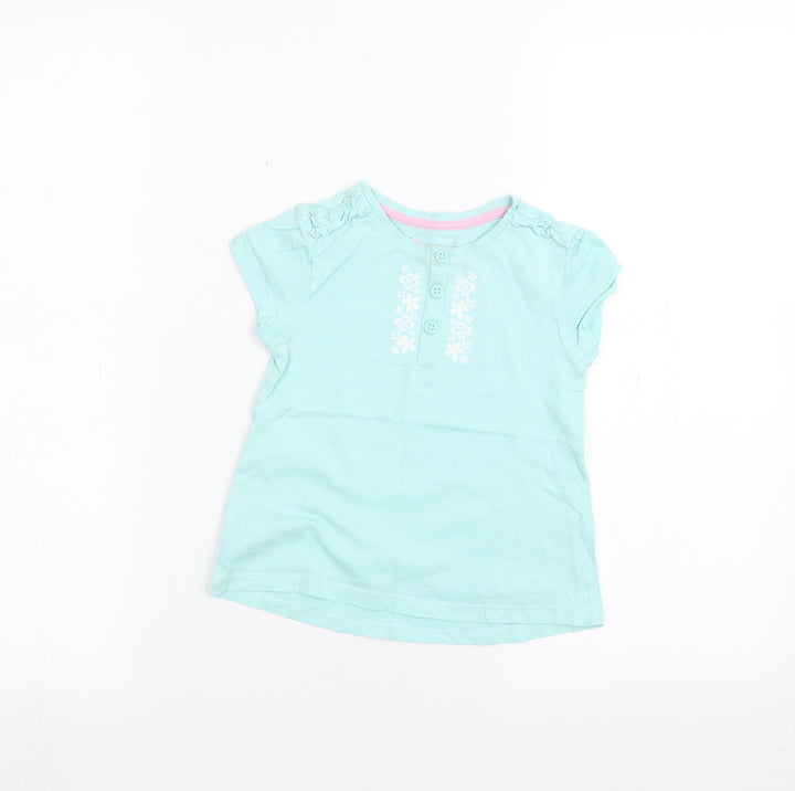 TU Boys Green Basic T-Shirt Size 2-3 Years