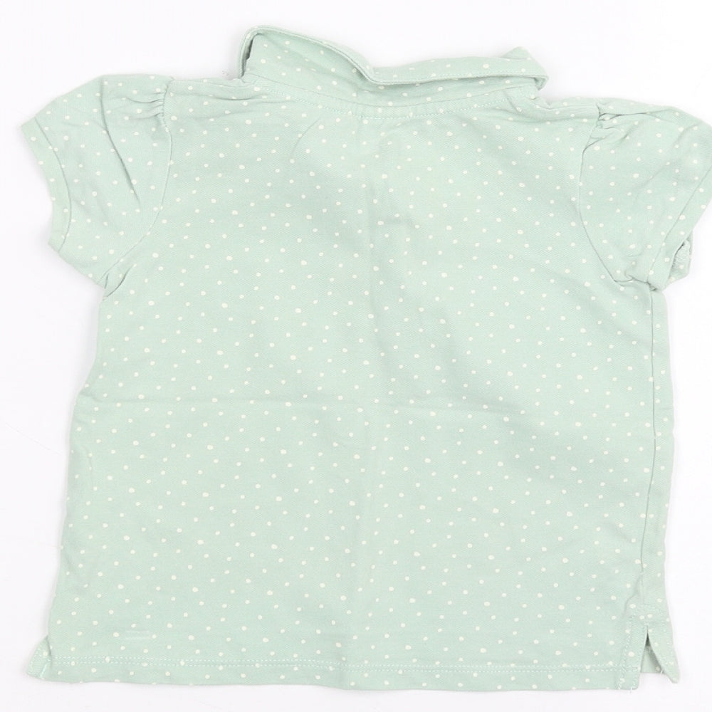 H&M Baby Green Polka Dot  Basic Polo Size 12-18 Months