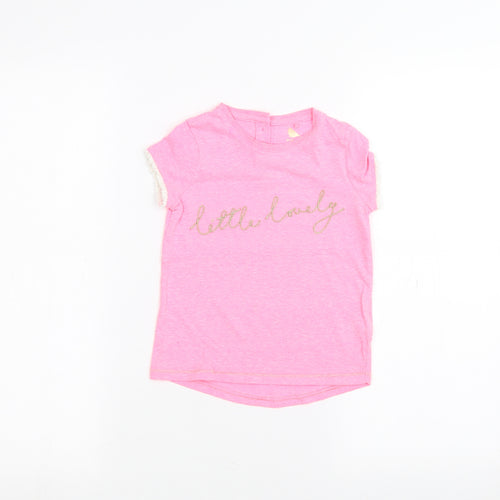 NEXT Girls Pink   Basic T-Shirt Size 2-3 Years