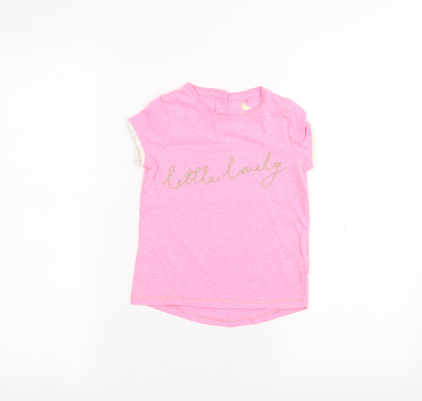 NEXT Girls Pink   Basic T-Shirt Size 2-3 Years