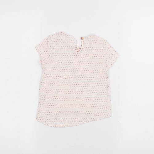 F&F Girls White Polka Dot  Basic T-Shirt Size 2-3 Years