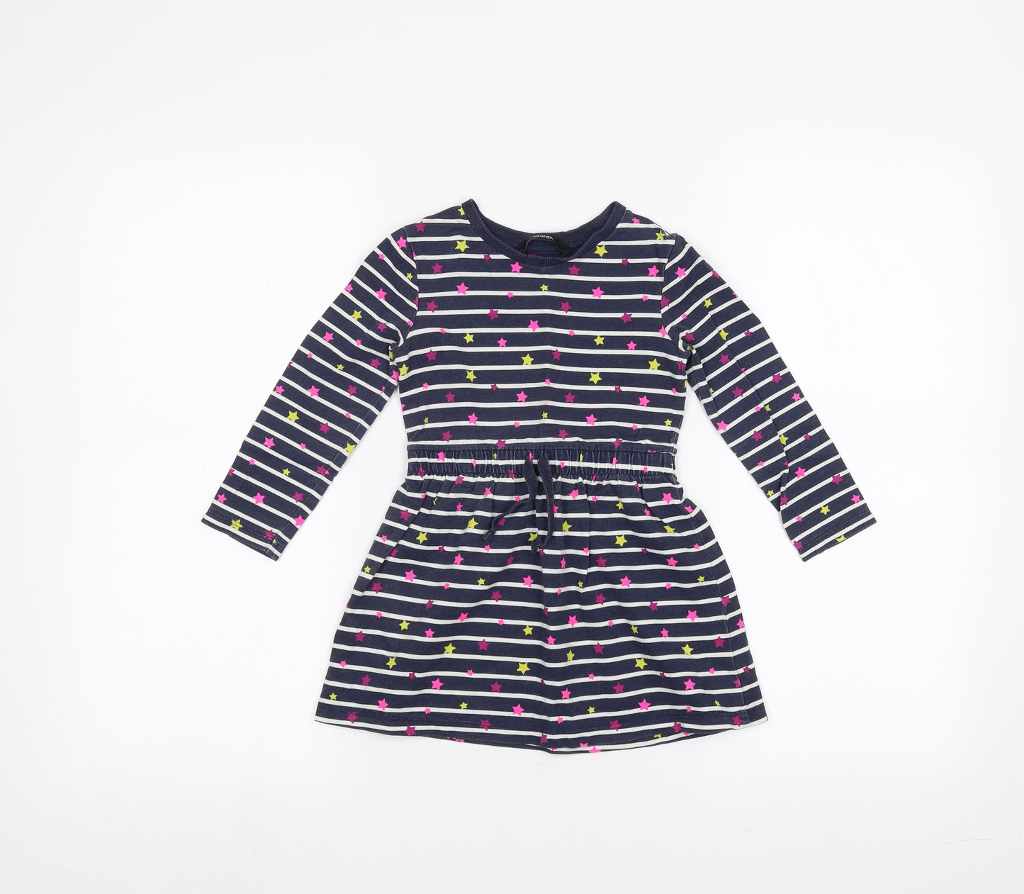 George Girls Blue Striped  A-Line  Size 2-3 Years