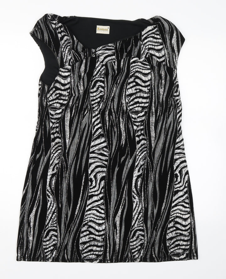 Roman Womens Black   A-Line  Size M