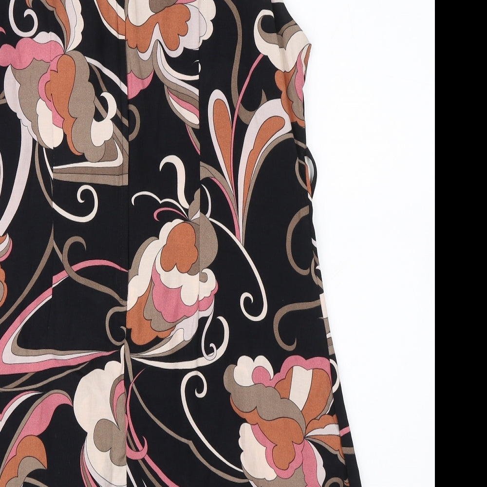 Dorothy Perkins Womens Beige Floral  A-Line  Size 14