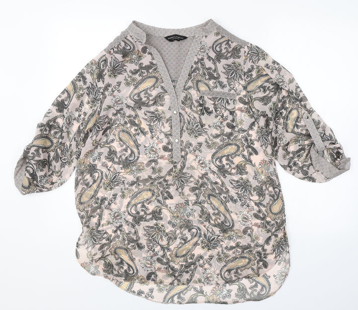 Dorothy Perkins Womens Pink Paisley  Basic Blouse Size 14