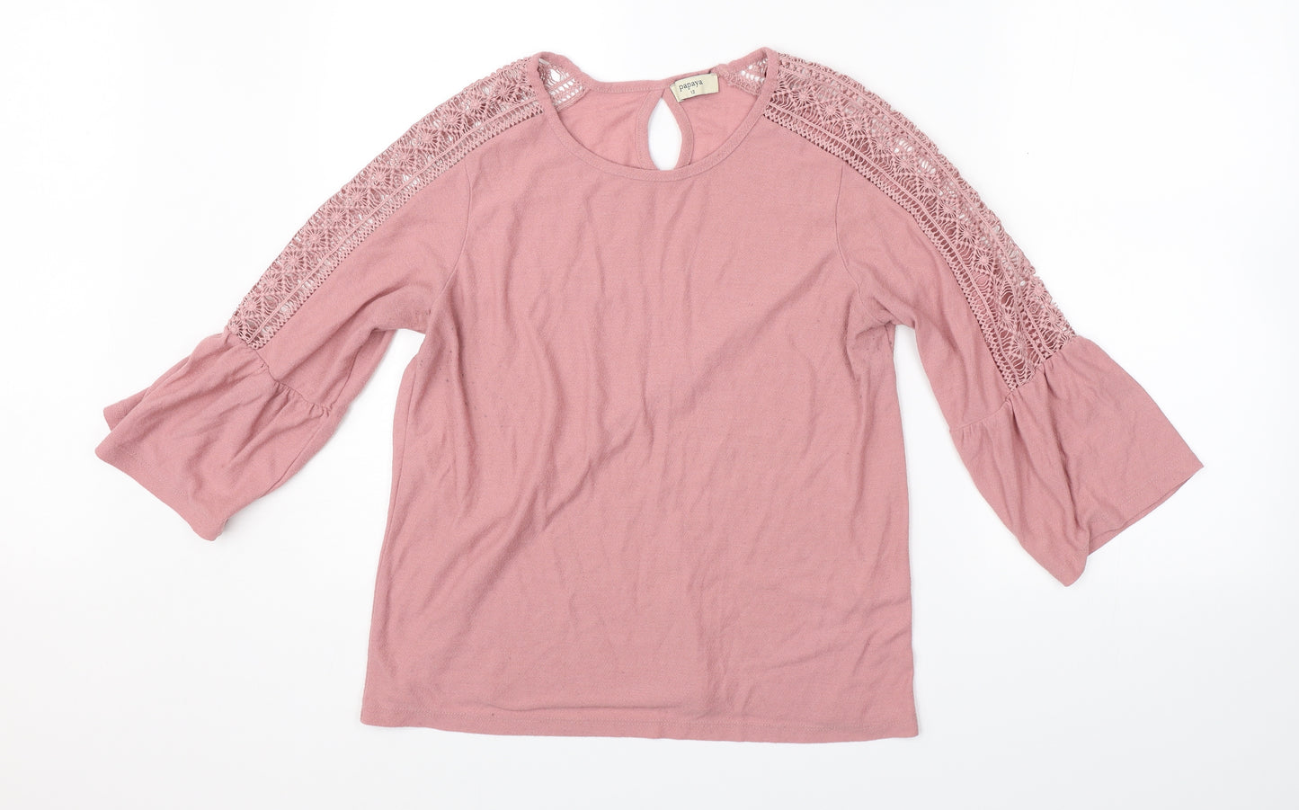 Papaya Womens Pink   Basic Blouse Size 12