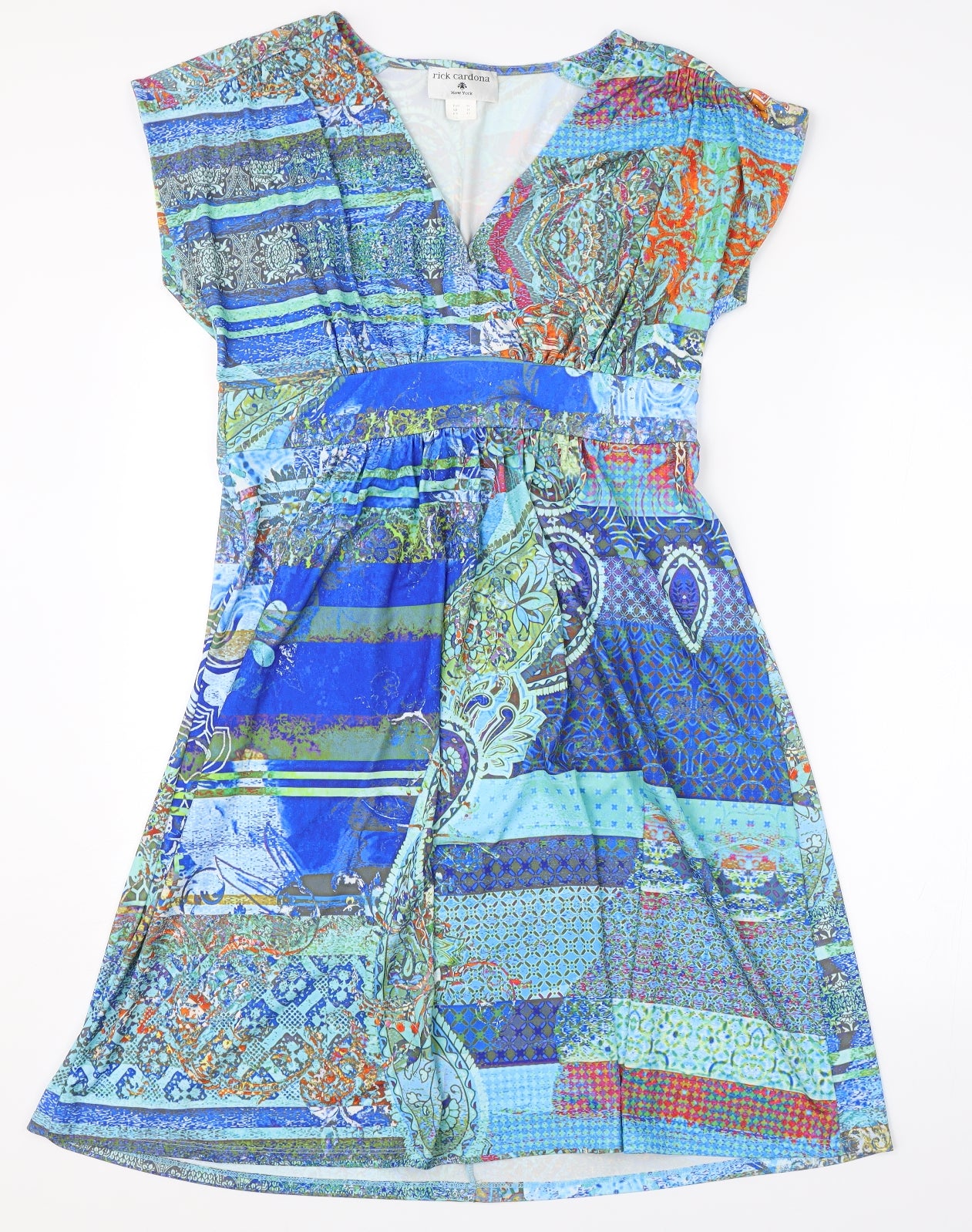 Rick Cardona Womens Blue   A-Line  Size 14