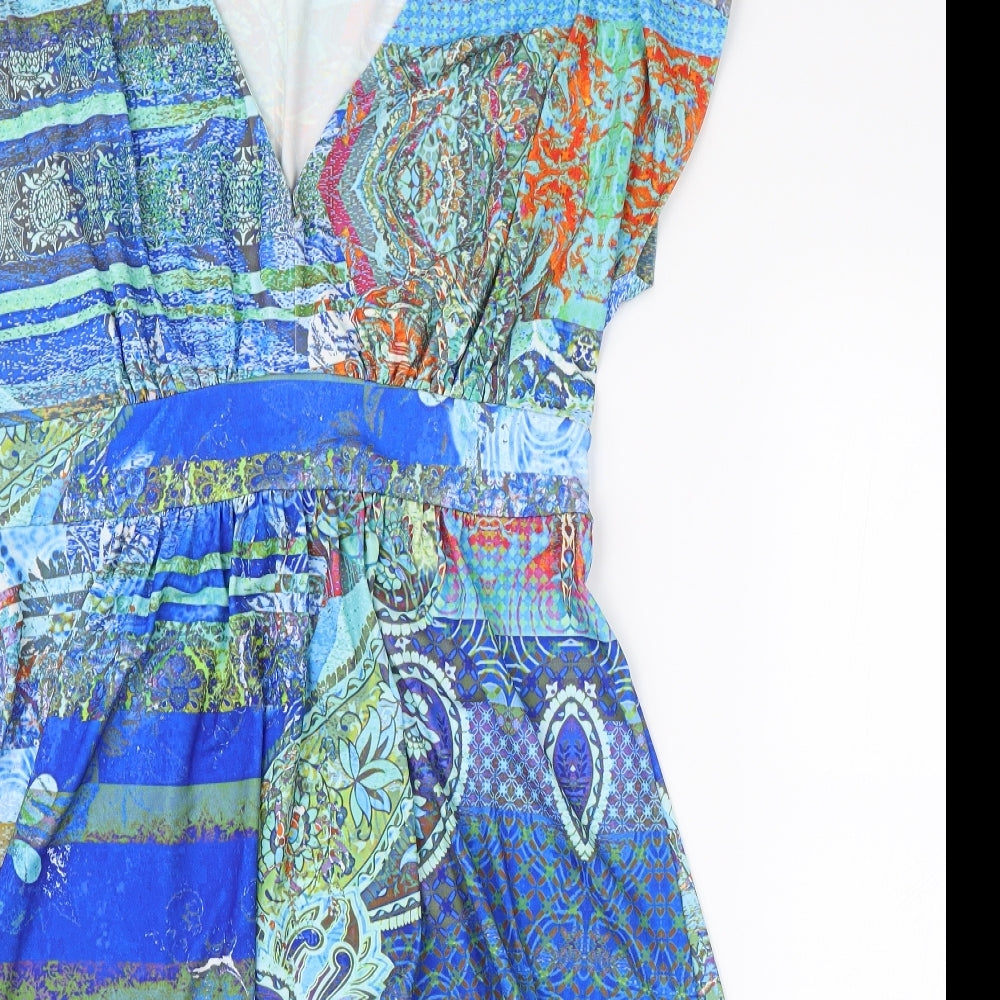 Rick Cardona Womens Blue   A-Line  Size 14