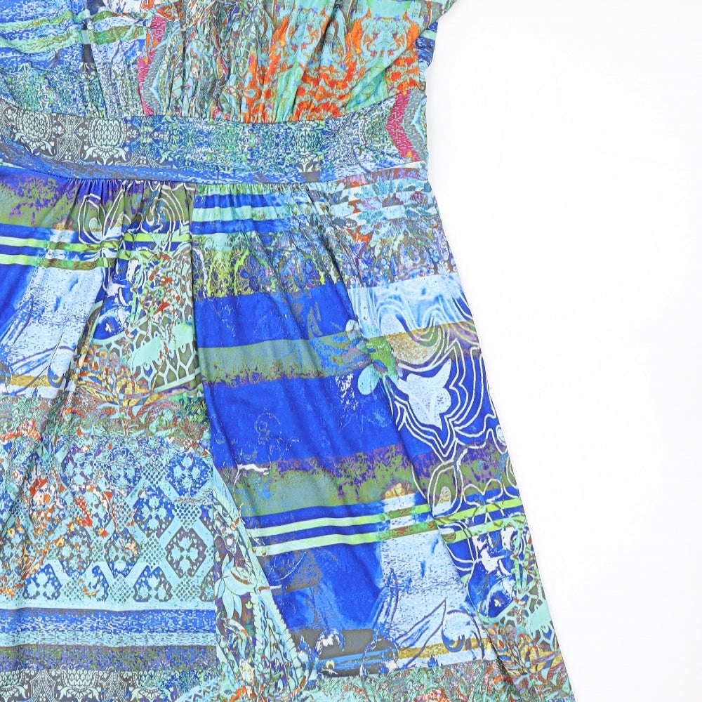 Rick Cardona Womens Blue   A-Line  Size 14