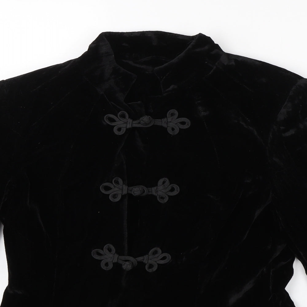 F&F Womens Black  Velvet Jacket  Size 10