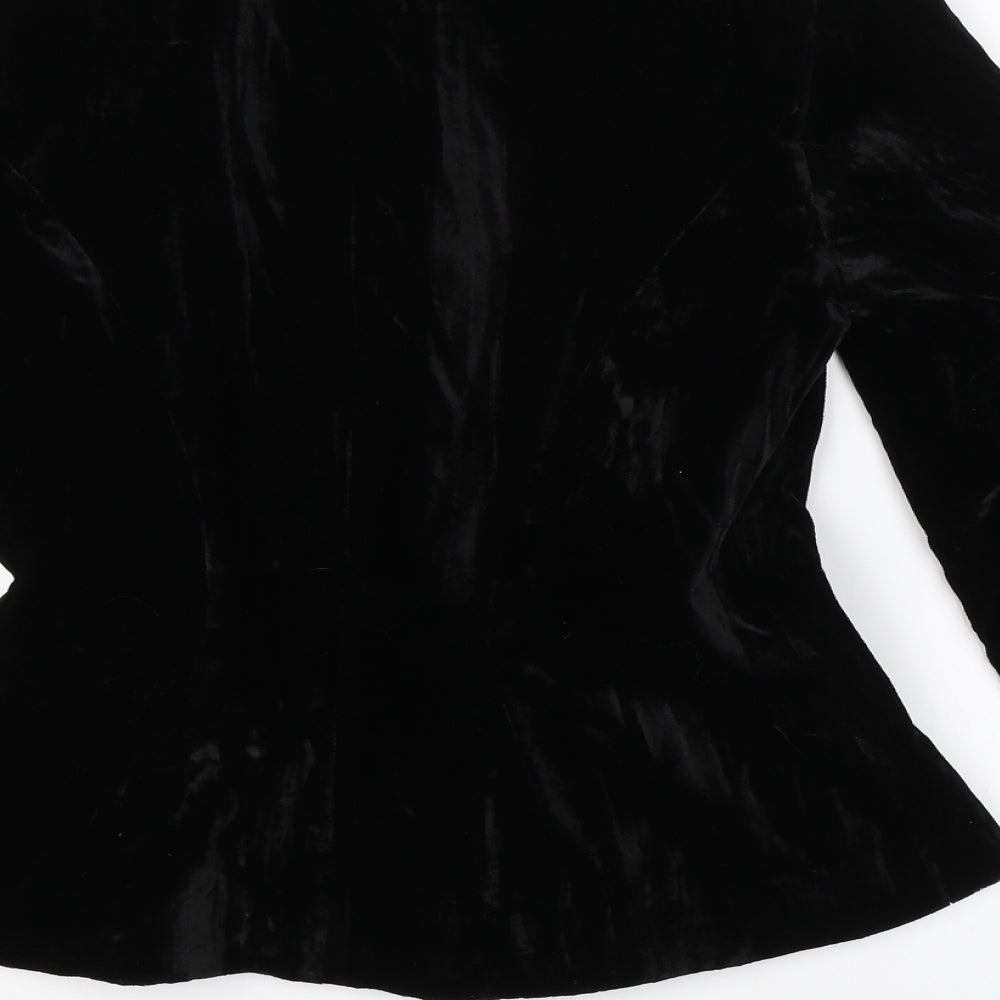 F&F Womens Black  Velvet Jacket  Size 10