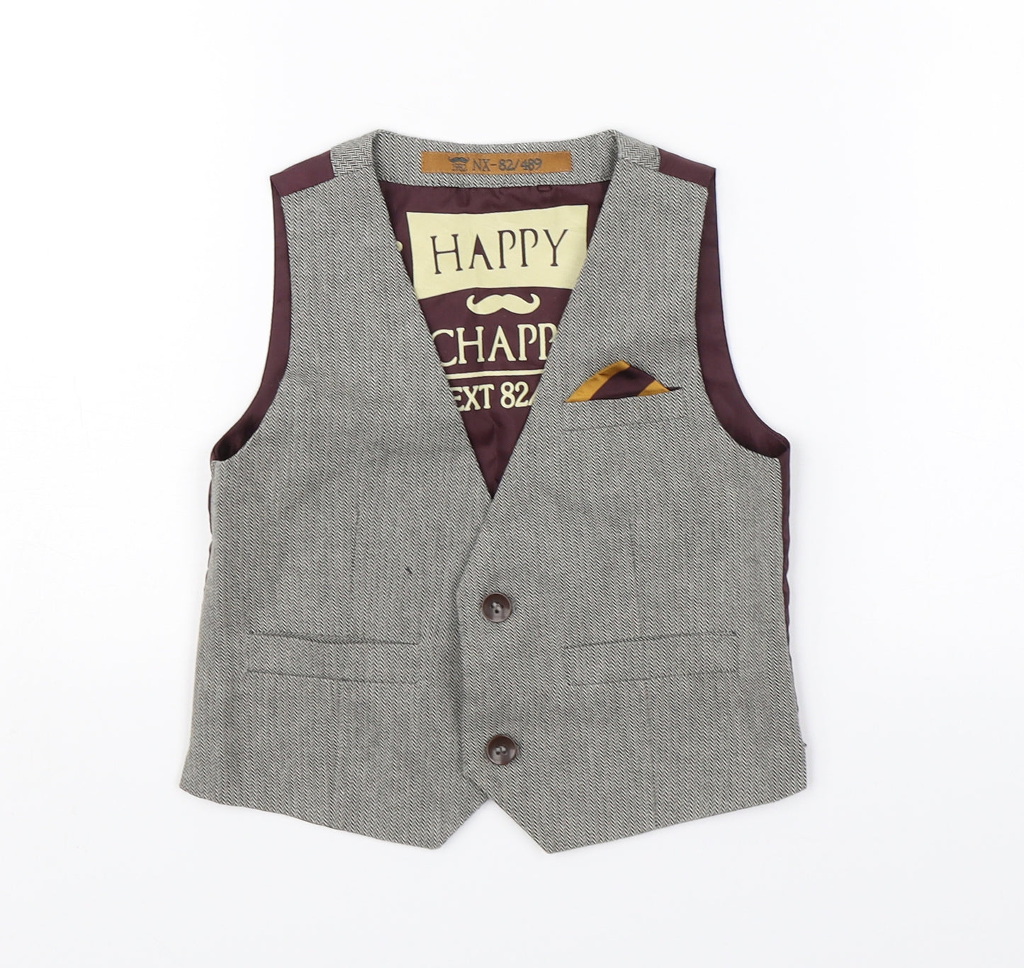 NEXT Boys Grey    Suit Waistcoat Size 18-24 Months