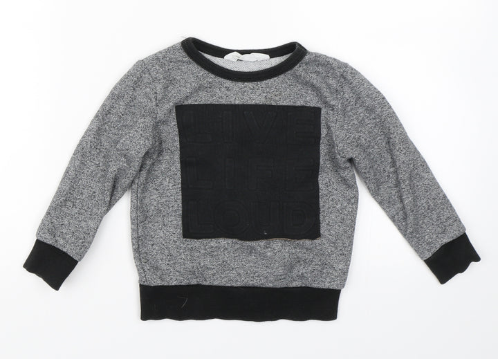 H&M Boys Grey Pullover Jumper Size 3-4 Years