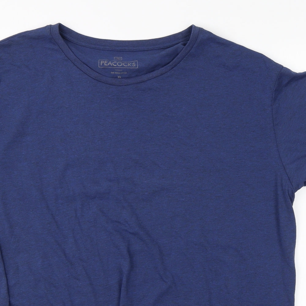 Peacocks Mens Blue    T-Shirt Size XL
