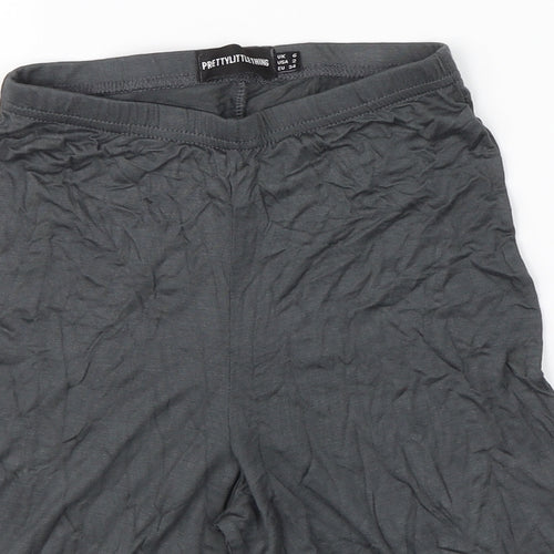 Pretty Little Thing Womens Grey   Sweat Shorts Size 6