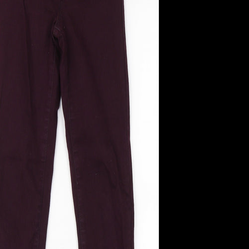 Topshop Womens Purple  Denim Straight Jeans Size 25 in L32 in