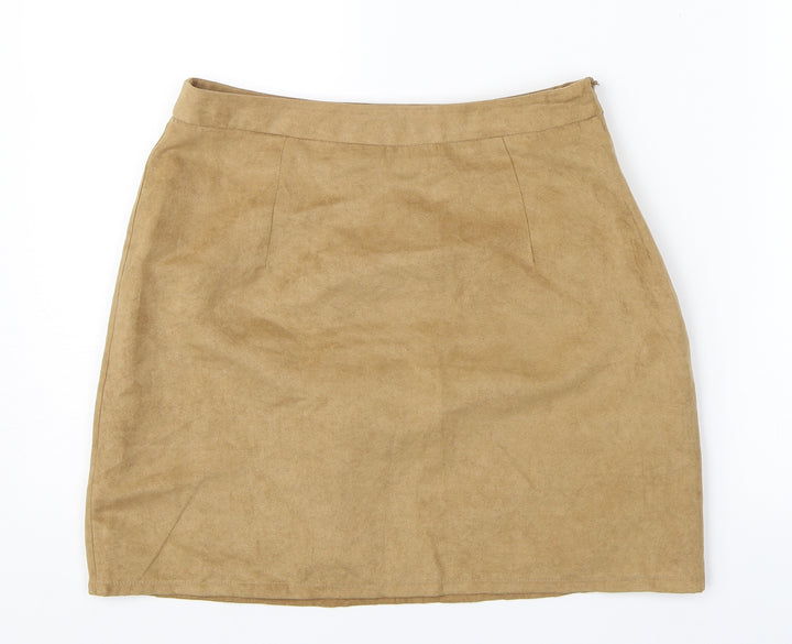 Hearts & Bows Womens Brown A-Line Skirt Size 8