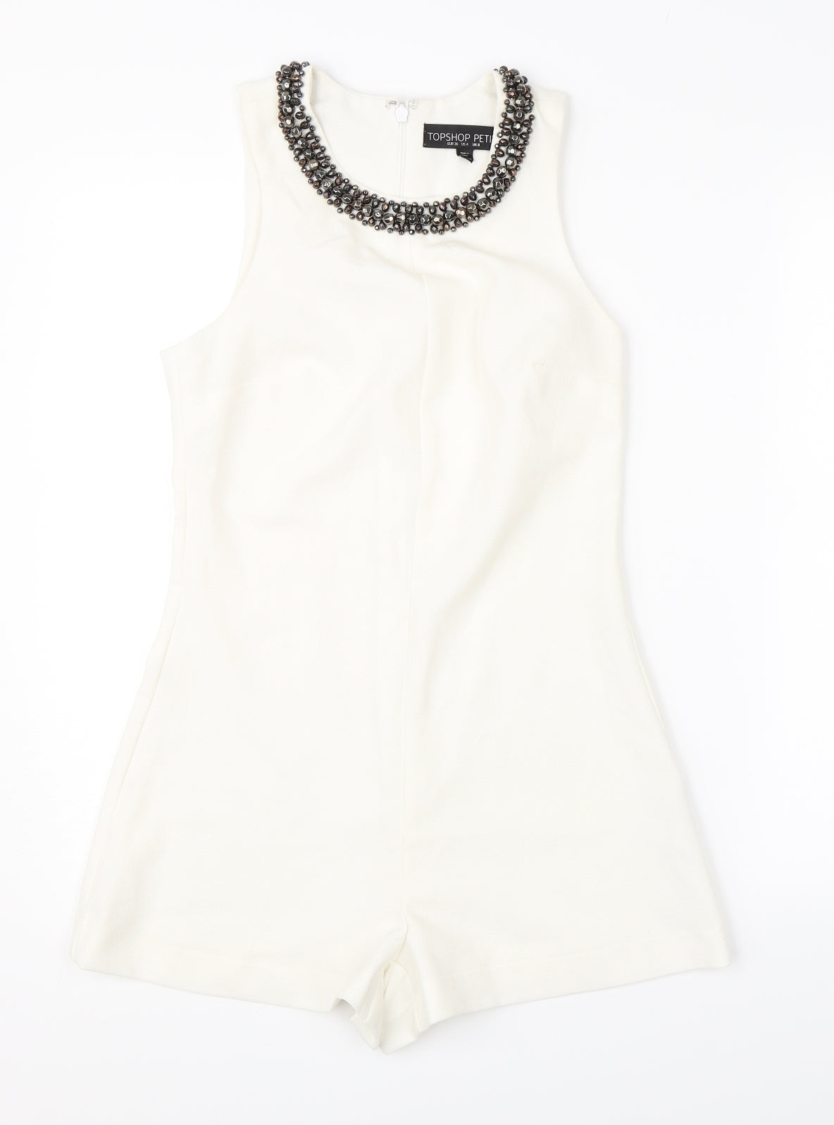 Topshop Womens White   Playsuit One-Piece Size 8