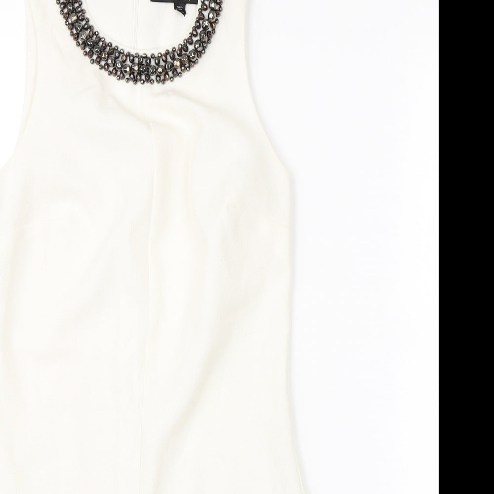 Topshop Womens White   Playsuit One-Piece Size 8