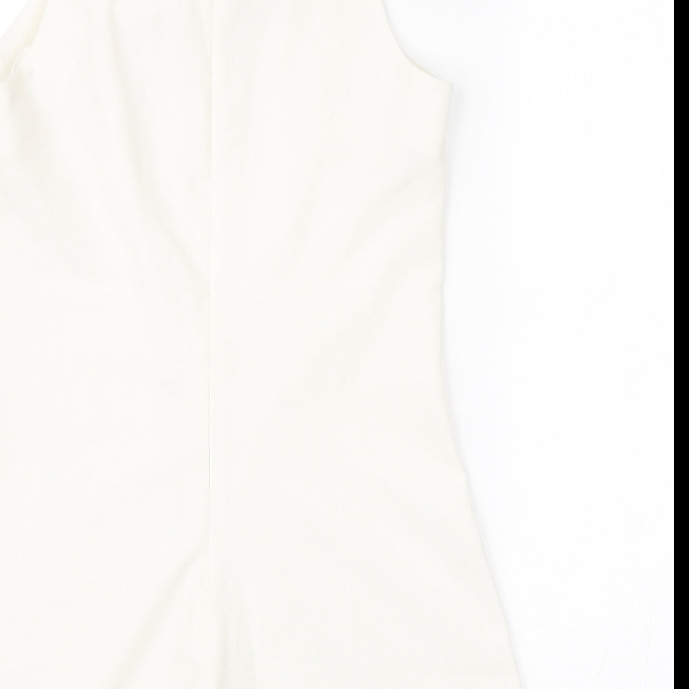 Topshop Womens White   Playsuit One-Piece Size 8