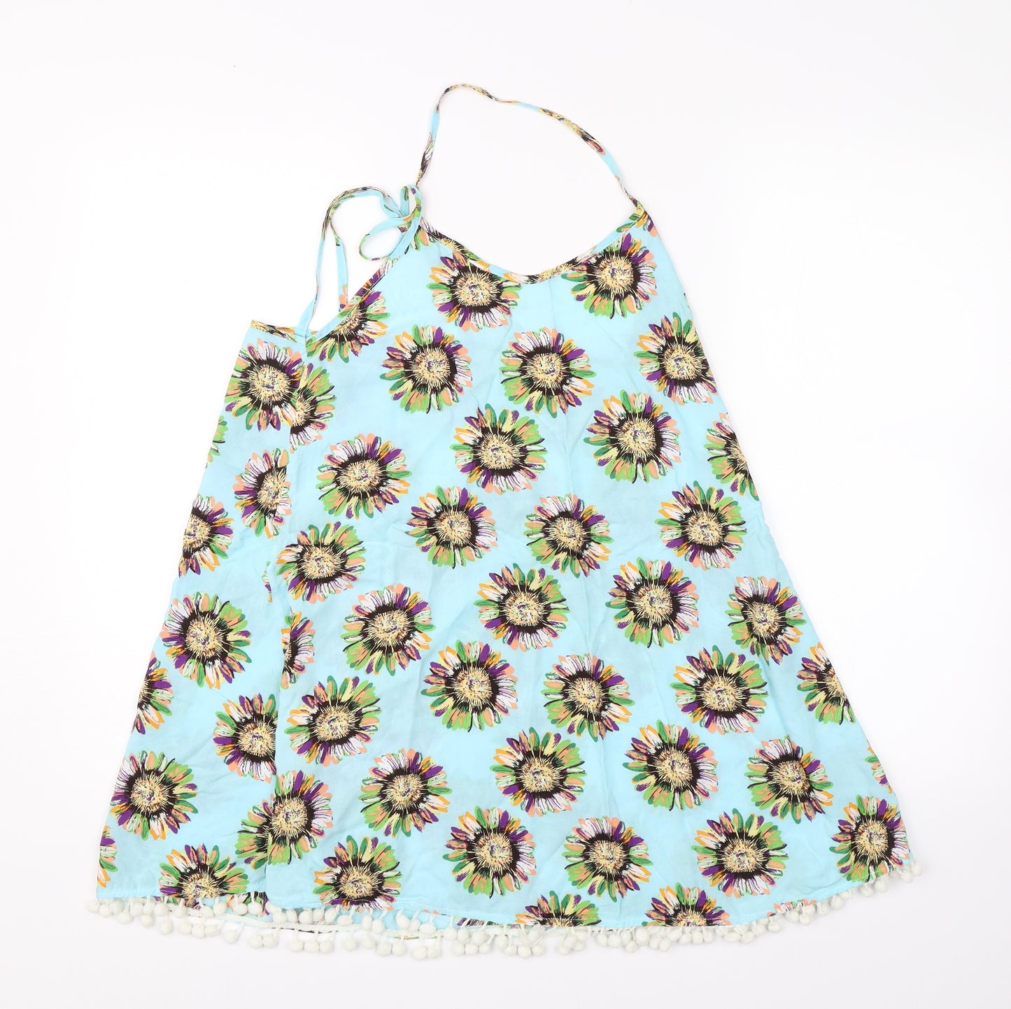 Hearts & Bows Womens Blue Floral  Basic Blouse Size 6