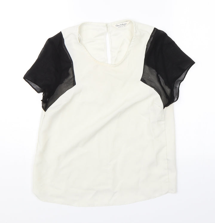 Miss Selfridge Womens White Basic Blouse Size 6
