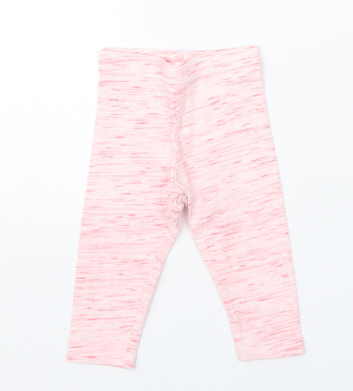 F&F Girls Pink Pyjama Pants Size 6-9 Months