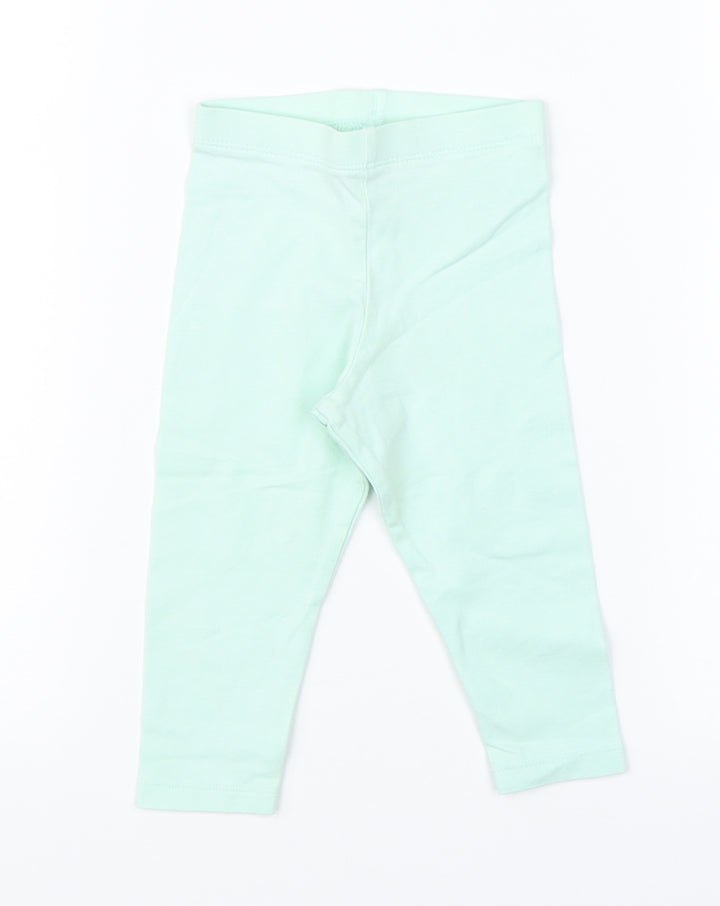F&F Girls Green    Pyjama Pants Size 6-9 Months