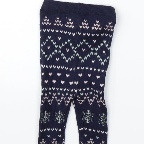 Primark Girls Blue  Knit  Pyjama Pants Size 0-3 Months