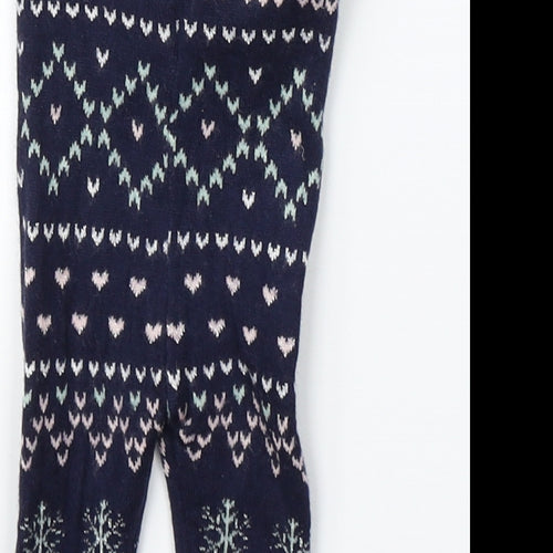 Primark Girls Blue  Knit  Pyjama Pants Size 0-3 Months