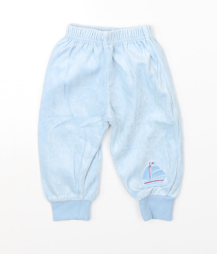 Preworn Boys Blue Pyjama Pants Size 6-9 Months