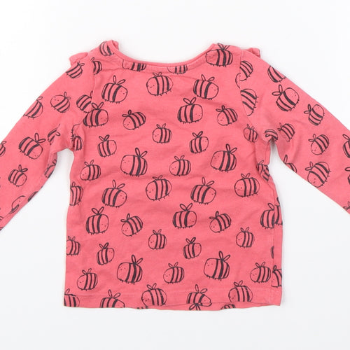 F&F Girls Pink   Basic T-Shirt Size 0-3 Months