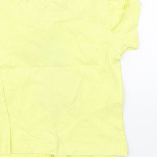 Primark Girls Yellow   Basic T-Shirt Size 3-6 Months