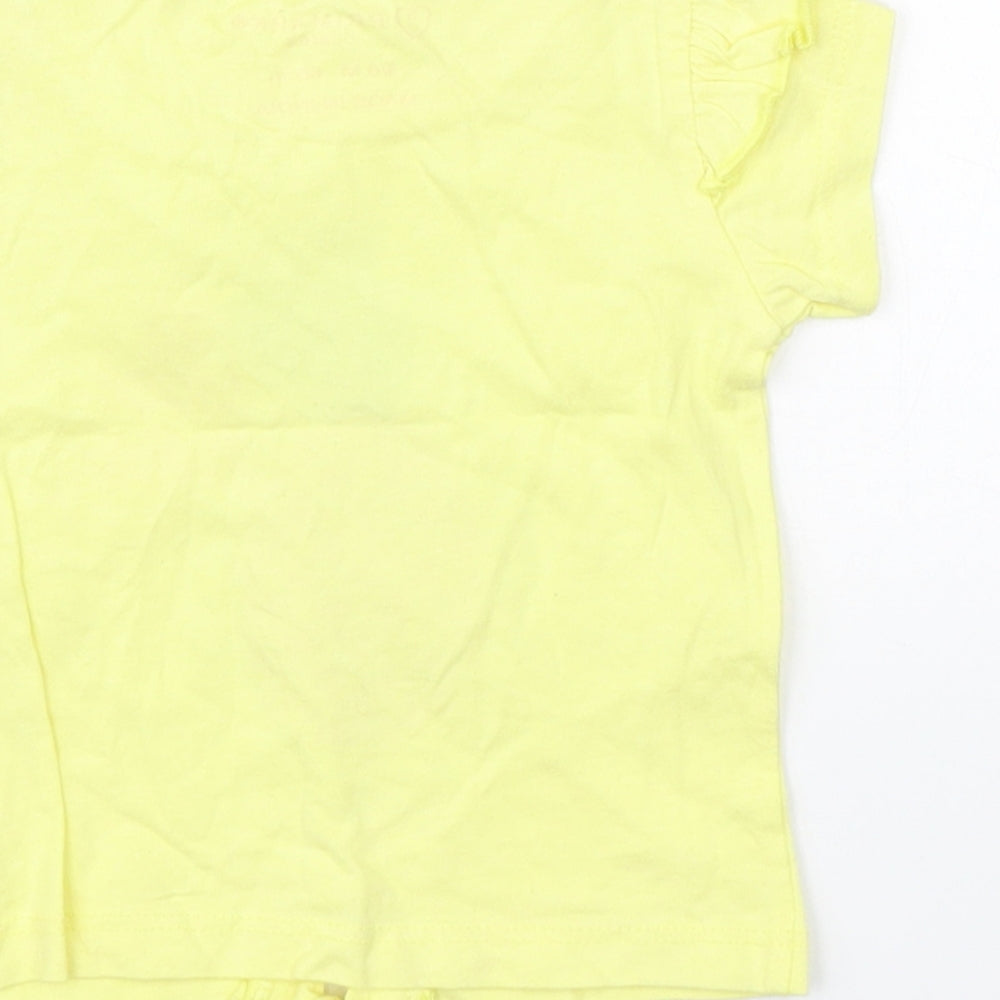 Primark Girls Yellow   Basic T-Shirt Size 3-6 Months