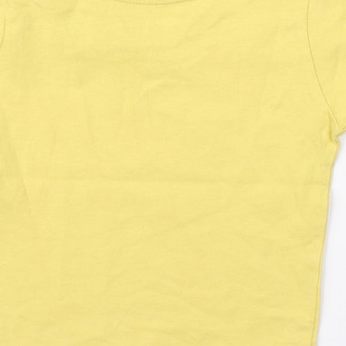 Primark Girls Yellow   Basic T-Shirt Size 6-9 Months