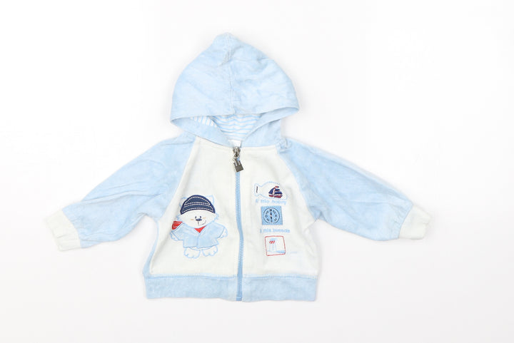 Preworn Baby Blue   Full Zip Jumper Size 6-9 Months