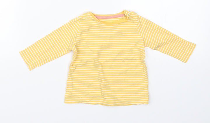 F&F Baby Yellow Striped  Basic T-Shirt Size 0-3 Months