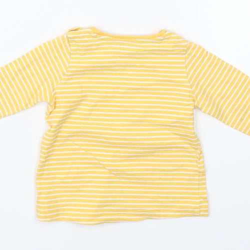 F&F Baby Yellow Striped  Basic T-Shirt Size 0-3 Months