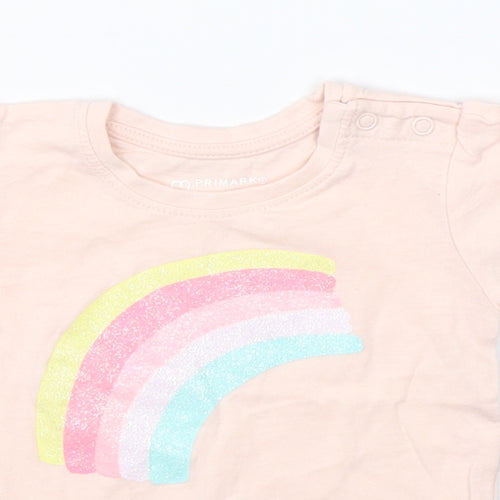 Primark Girls Pink   Basic T-Shirt Size 3-6 Months